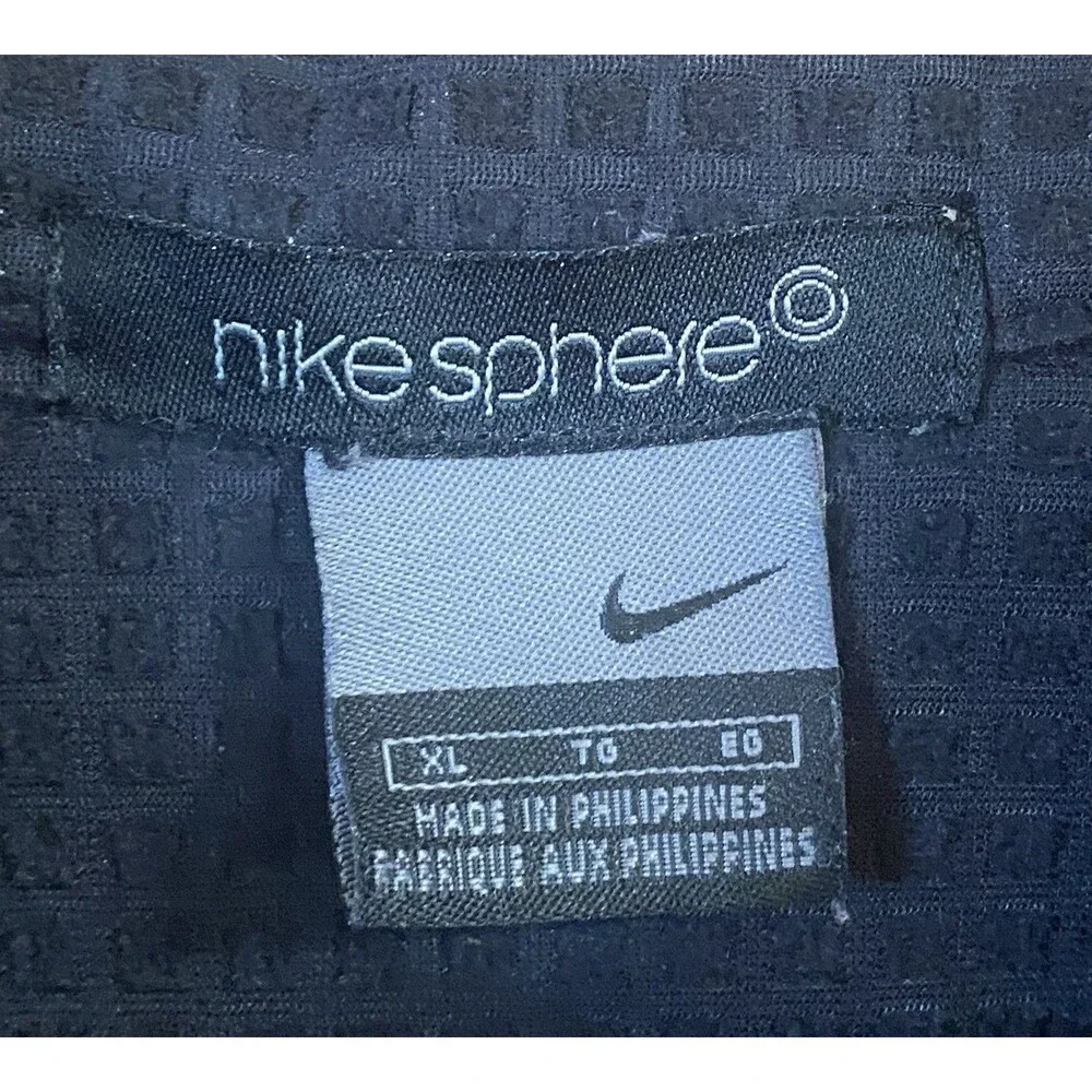 Nike Sphere Men’s XL Blue Black Half Zip Running Pullover Thermal Top Swoosh